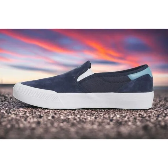 Adidas Shmoofoil Navy Suede Slip On Skateboarding Shoes Ghost Mens Size 13 New