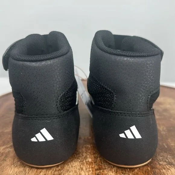 Adidas Shoes Boys 4.5 Wrestling HVC k Lutte Black White Athletic Boots
