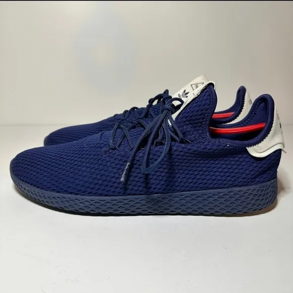 Adidas Shoes Mens Size 13 Pharrell Williams Pw Tennis Hu Sneakers Blue (31 Box 4