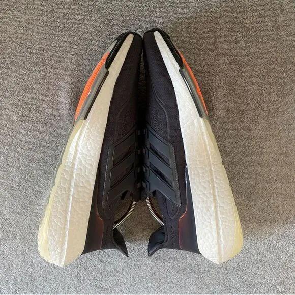 Adidas Shoes Mens 11.5 Gray Orange UltraBoost 21 Prime Knit Sneakers FY0372 #B