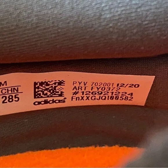 Adidas Shoes Mens 11.5 Gray Orange UltraBoost 21 Prime Knit Sneakers FY0372 #B
