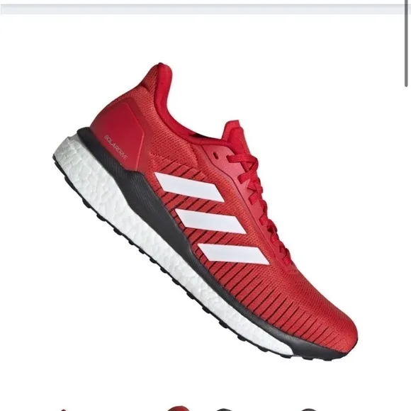 Adidas Solar Drive 19 M EF0790 running shoes red Mens  shoes size 7.5