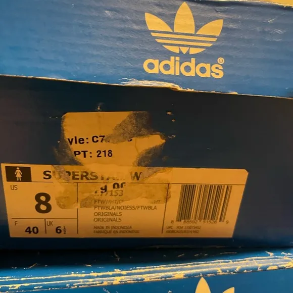Adidas Superstar Golf Shoes Mens 9.5 White Navy ID5003 NEW With Box