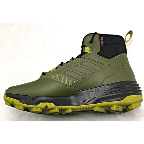 Adidas Terrex Unity Leather Mid Cold RDY Olive Hiking Boots Mens 10.5 Fast Ship