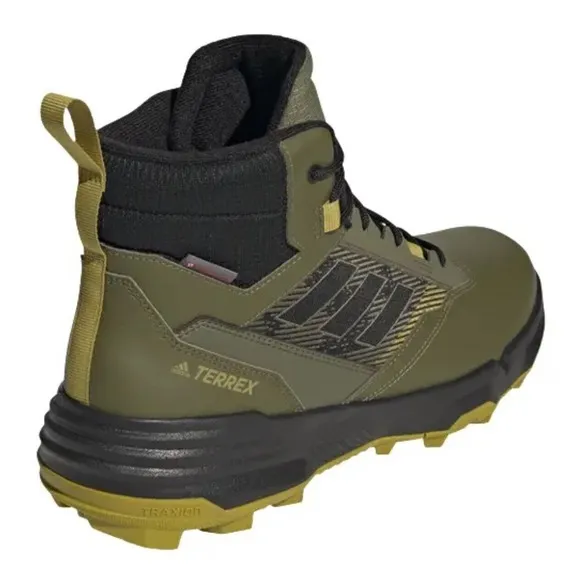 Adidas Terrex Unity Leather Mid Cold RDY Olive Hiking Boots Mens 10.5 Fast Ship