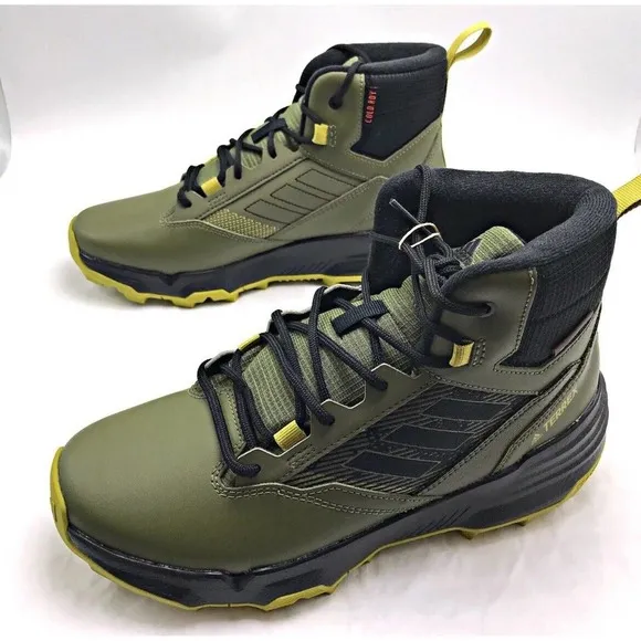 Adidas Terrex Unity Leather Mid Cold RDY Olive Hiking Boots Mens 10.5 Fast Ship