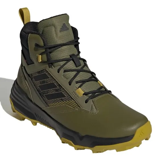 Adidas Terrex Unity Leather Mid Cold RDY Olive Hiking Boots Mens 10.5 Fast Ship