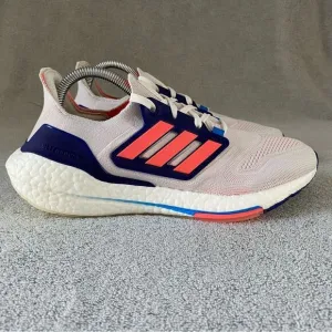 Adidas Womens 8.5 Ultraboost 22 Athletic Shoes GX5589 White Turbo Indigo Blue