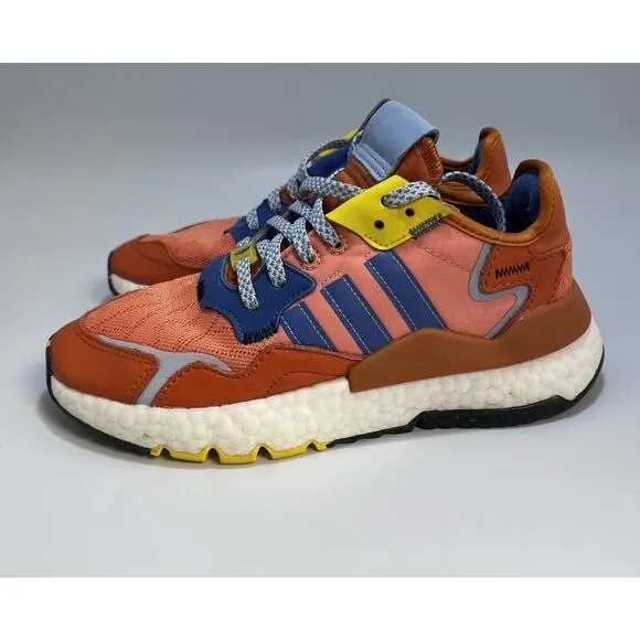 adidas X Ninja Nite Jogger Shoes Orange Sz 4.5 Youth Running Sneakers Colorful
