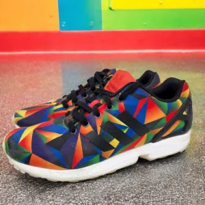 Adidas ZX FLUX Torsion Mens 10.5 Athletic Shoes Colorful Geometric Pattern