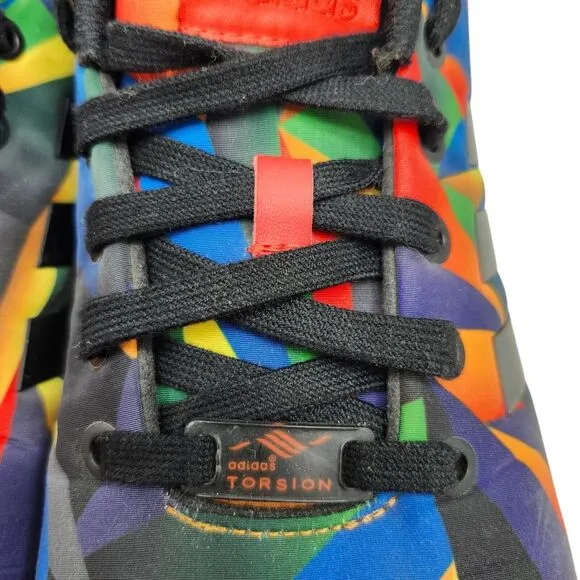 Adidas ZX FLUX Torsion Mens 10.5 Athletic Shoes Colorful Geometric Pattern