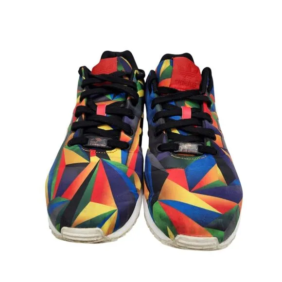 Adidas ZX FLUX Torsion Mens 10.5 Athletic Shoes Colorful Geometric Pattern