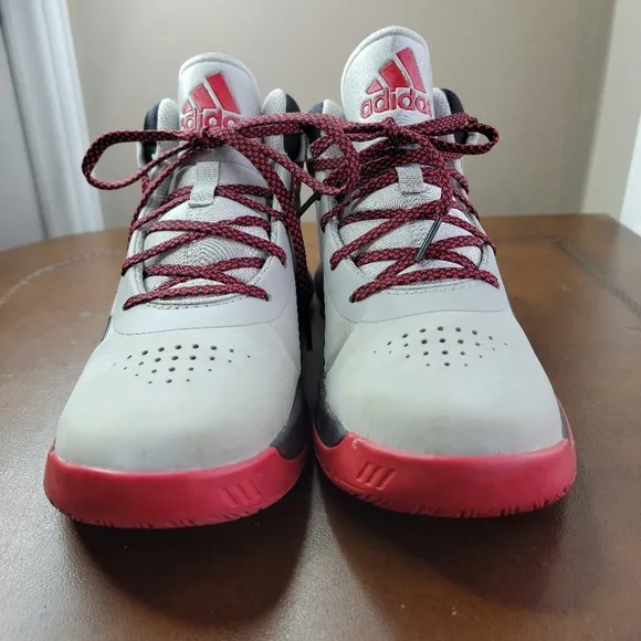 ADISAS Gray Red Men's Athletic Shoes size 5 1/2
