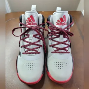 ADISAS Gray Red Men's Athletic Shoes size 5 1/2