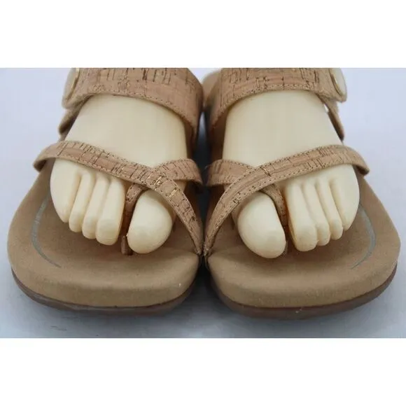 AETREX Izzy Sandles Women 10/41 US  Cork Synthetic Arch Support