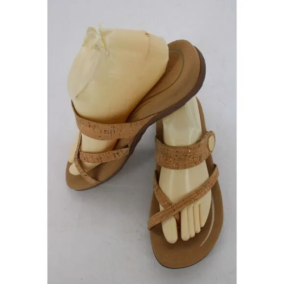 AETREX Izzy Sandles Women 10/41 US  Cork Synthetic Arch Support