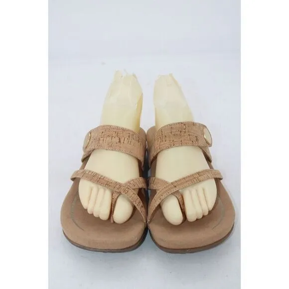 AETREX Izzy Sandles Women 10/41 US  Cork Synthetic Arch Support