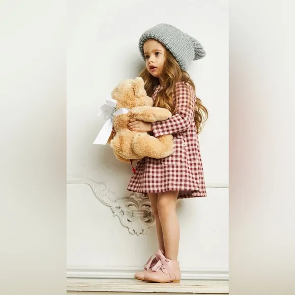 Age of innocence pink leather ankle boots