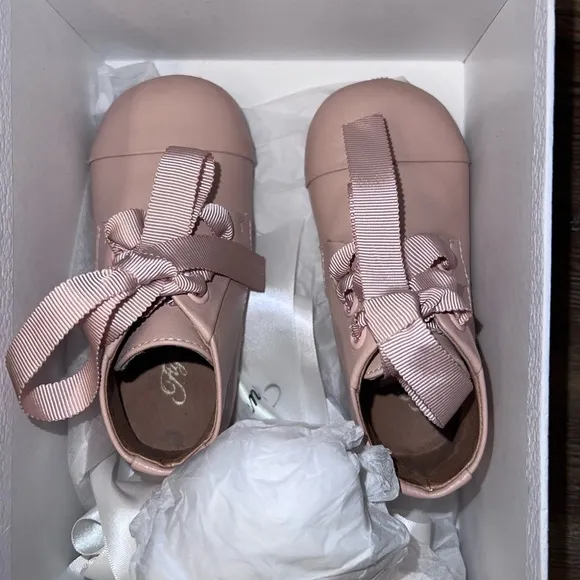 Age of innocence pink leather ankle boots