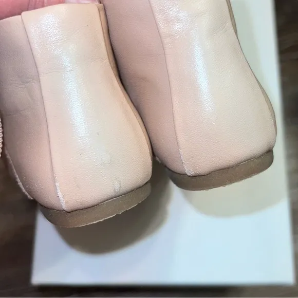 Age of innocence pink leather ankle boots