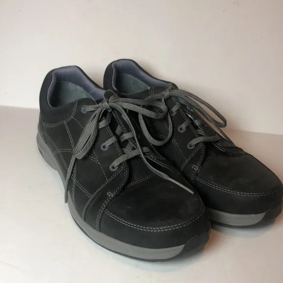 Ahnu Women’s Taraval Black and Gray Leather Sneakers with Suede Finish