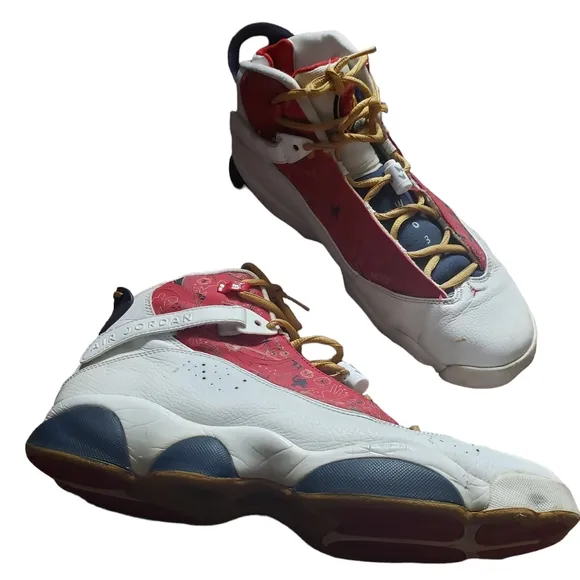 Air Jordan 6 Rings sneakers shoes championship varsity red wheat navy 12