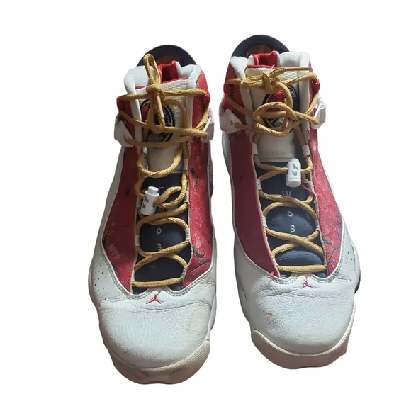 Air Jordan 6 Rings sneakers shoes championship varsity red wheat navy 12