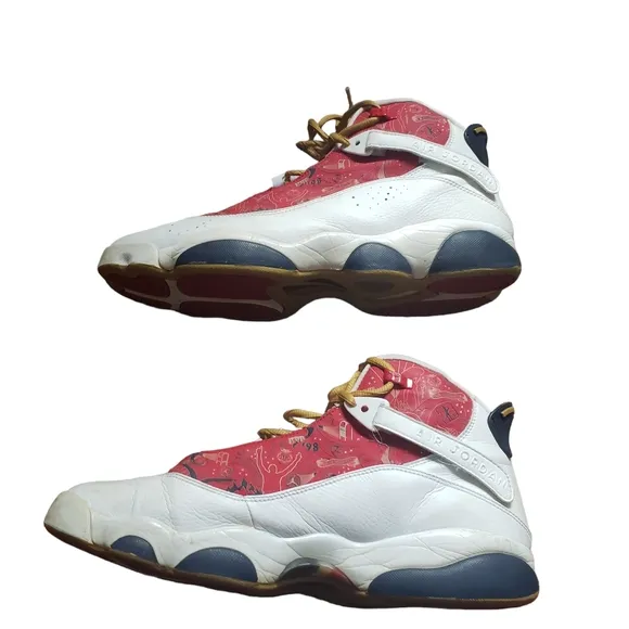 Air Jordan 6 Rings sneakers shoes championship varsity red wheat navy 12