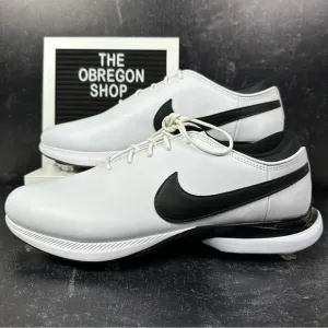 AIR ZOOM VICTORY TOUR 2 WHITE BLACK MENS LEATHER SPIKED GOLF SHOES SIZE 11.5 NEW
