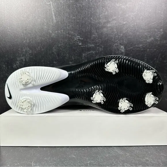 AIR ZOOM VICTORY TOUR 2 WHITE BLACK MENS LEATHER SPIKED GOLF SHOES SIZE 11.5 NEW