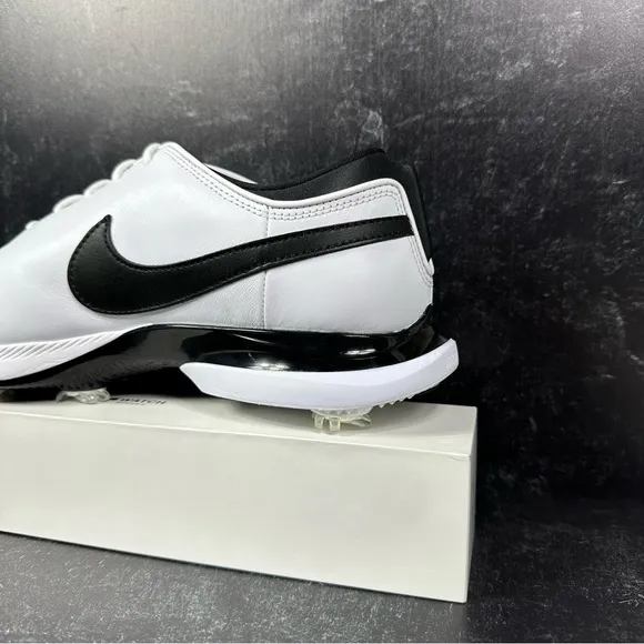 AIR ZOOM VICTORY TOUR 2 WHITE BLACK MENS LEATHER SPIKED GOLF SHOES SIZE 11.5 NEW