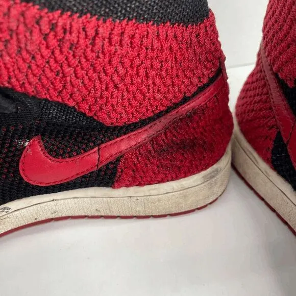 Air Jordan 1 Retro High FlyKnit Bred GS Size 6.5 Shoes Sneakers (READ)‎