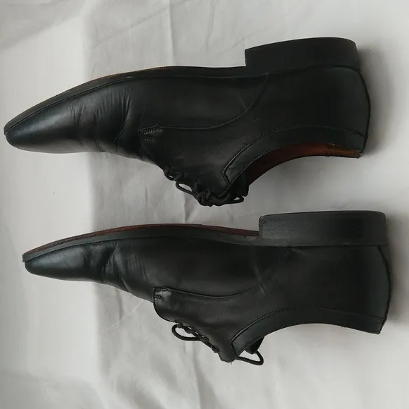 Aldo men's Oxford leather lace up black formal business dress shoes Sz 42