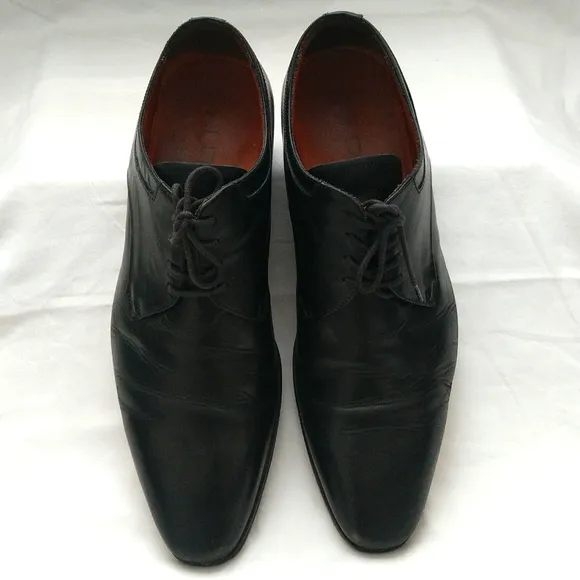Aldo men's Oxford leather lace up black formal business dress shoes Sz 42