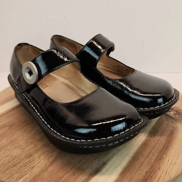 Alegria PG Lite Black Leather Mary Jane Shoe Womens Size US 7 - 7.5 / EU 37 PAL-