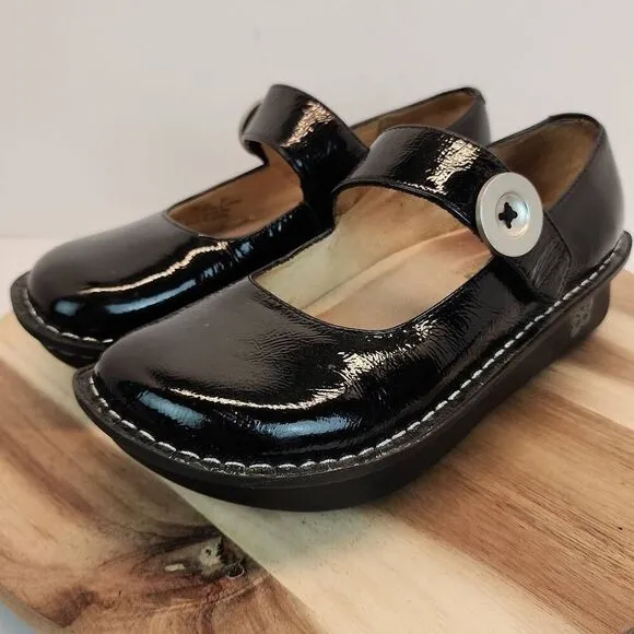 Alegria PG Lite Black Leather Mary Jane Shoe Womens Size US 7 - 7.5 / EU 37 PAL-