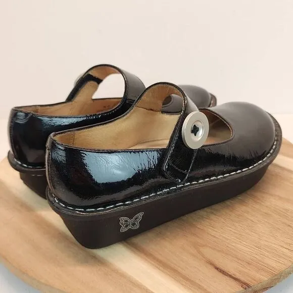 Alegria PG Lite Black Leather Mary Jane Shoe Womens Size US 7 - 7.5 / EU 37 PAL-