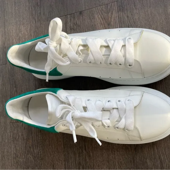 Alexander McQueen Oversized White and Green Sneakers