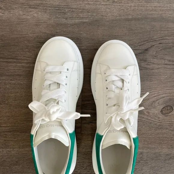 Alexander McQueen Oversized White and Green Sneakers