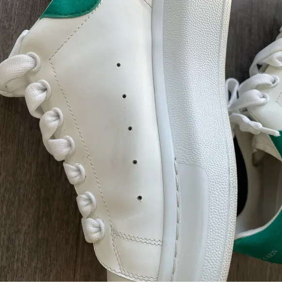Alexander McQueen Oversized White and Green Sneakers