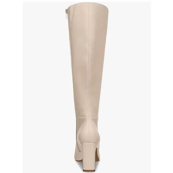 Alfani Womens Tristanne Zipper Tall Knee-High Boots | Bone Smooth | 6.5 New