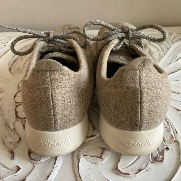 Allbirds Mens Wool Runner Tan Running Shoes Size 12