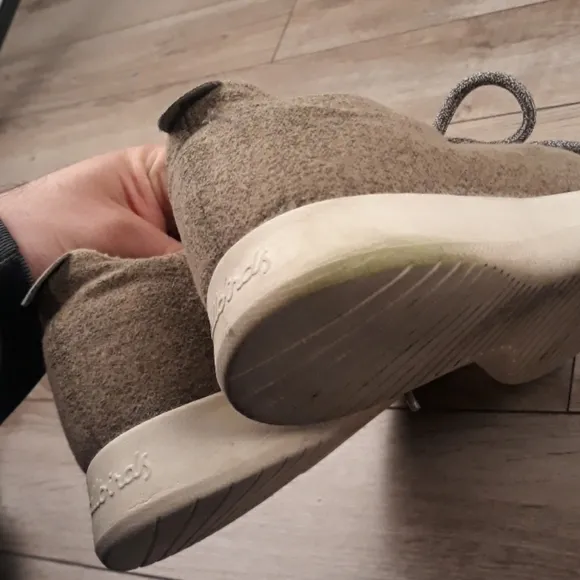 ALLBIRDS WR Wool Runners Olive Beige Weave‎ Sz 12 Mens Running Shoes Sneakers