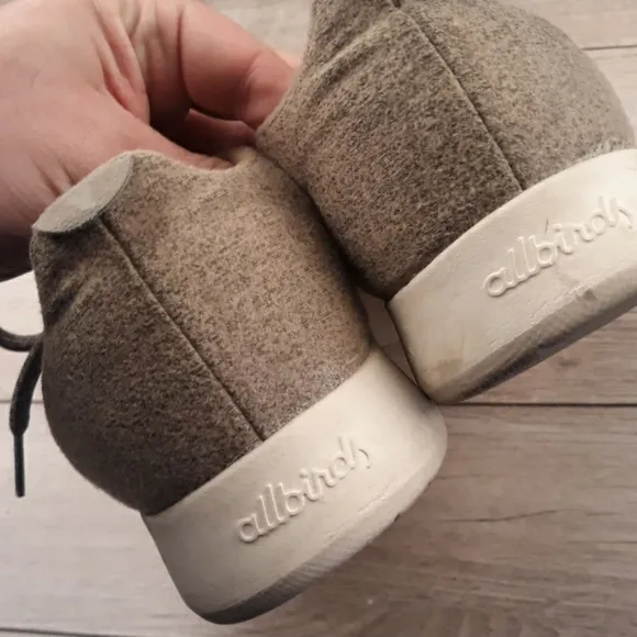 ALLBIRDS WR Wool Runners Olive Beige Weave‎ Sz 12 Mens Running Shoes Sneakers