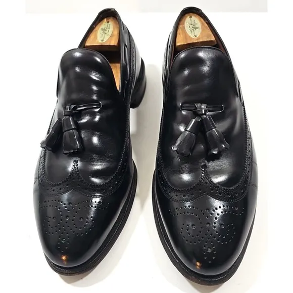 Allen Edmonds Berwick ~Men’s Size 10E~ Black Leather Tassel Loafers Dress Shoes.