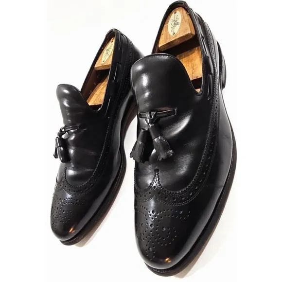 Allen Edmonds Berwick ~Men’s Size 10E~ Black Leather Tassel Loafers Dress Shoes.