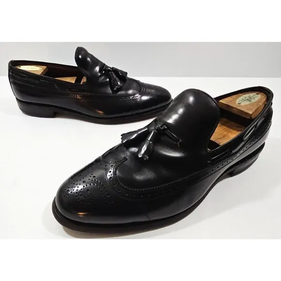 Allen Edmonds Berwick ~Men’s Size 10E~ Black Leather Tassel Loafers Dress Shoes.