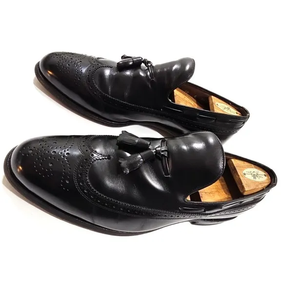 Allen Edmonds Berwick ~Men’s Size 10E~ Black Leather Tassel Loafers Dress Shoes.