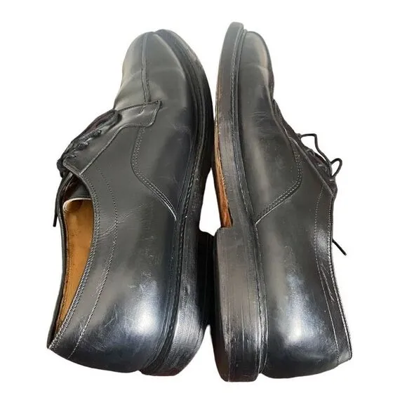 Allen Edmonds Black Dress Shoes 11 D Leather Cap Toe Oxford Hillcrest Laces JN23