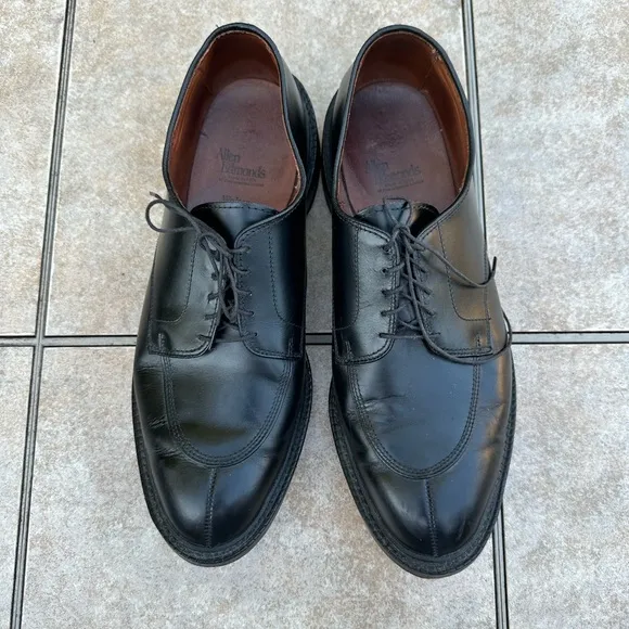 Allen Edmonds Black Leather Walton Oxfords Shoes